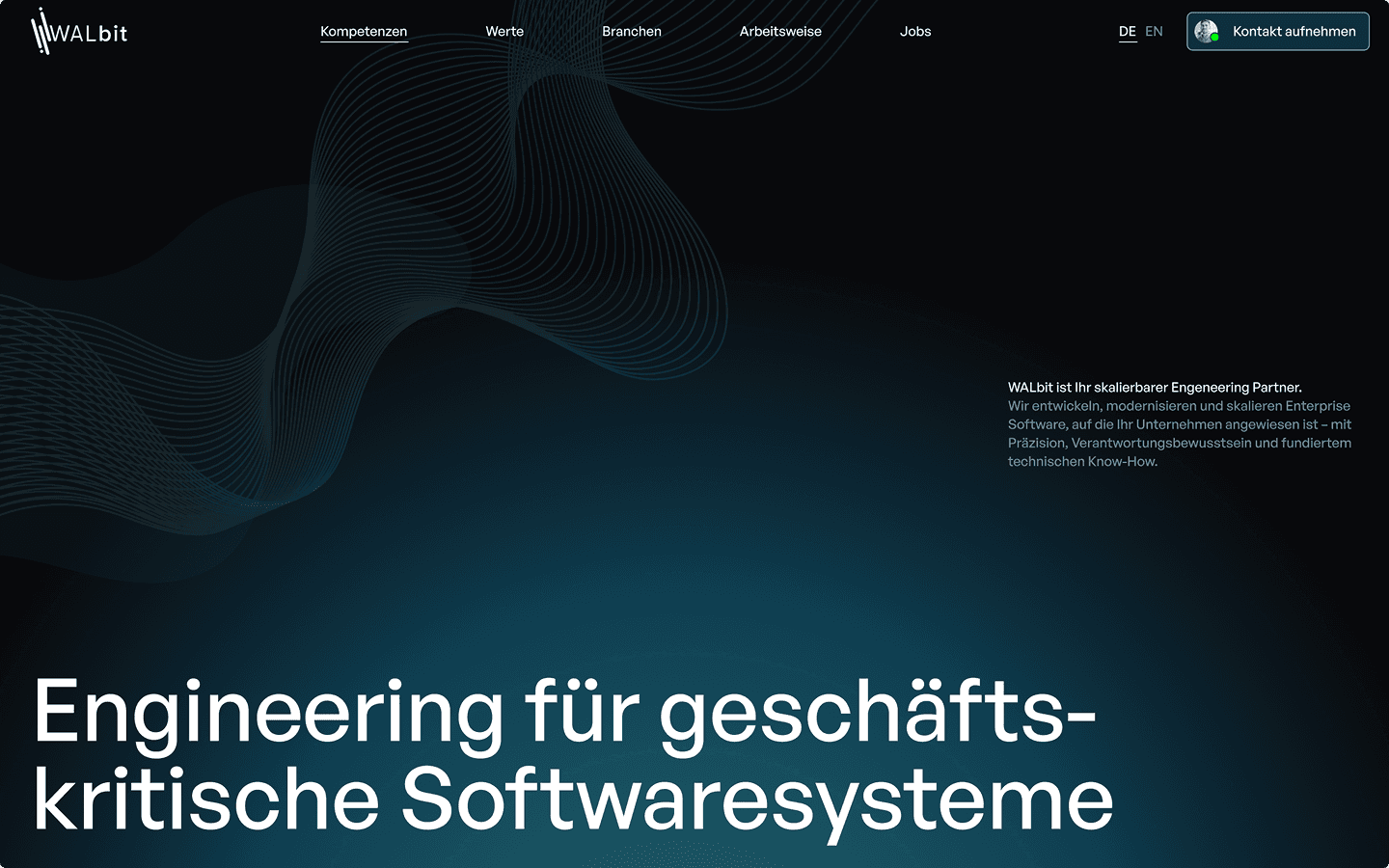 WALbit company website shown in a browser window